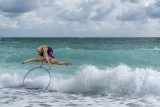 gymnast in sea