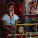 Karen beauty queen with child